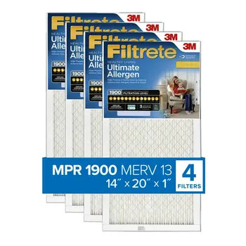 Oro Filtras, MPR 1900 MERV 13, Sveiko Gyvenimo Alergenų, Fiksuoja Dūmų, Bakterijų ir Virusų Dalelių, 4 Filtrai