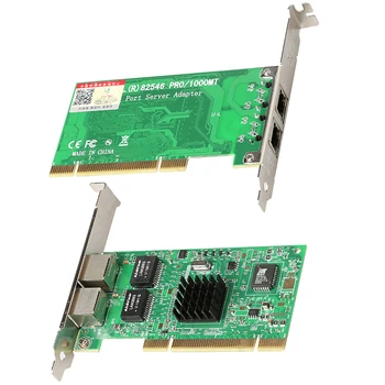 PCI Gigabit Server Tinklo plokštė Žaidimo PCI Korta Intel 82546 Gigabit PCI Tinklo plokštės 10/100/1000Mbps RJ-45 LAN Adapteris Ethernet