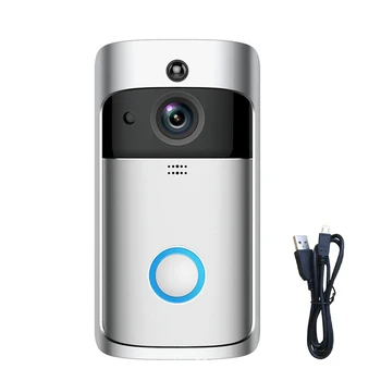 PIR Judesio Aptikimo Debesys Saugojimo Home Security Dviejų krypčių Garso Žiedas Vaizdo Doorbell Kamera Smart infraraudonųjų SPINDULIŲ Naktinio Matymo Baterija