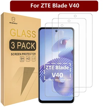 Ponas Shield [3-Pack] Ekrano apsaugos ZTE Blade V40 [Grūdintas Stiklas] [Japonija Stiklo su 9H Kietumu] Screen Protector