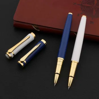 prabanga kokybės metalo 3035 Parašas Tušinukas rašo Mėlyna aukso Roller ball pen Raštinės reikmenys, Biuro reikmenys, rašalo rašiklis naujo