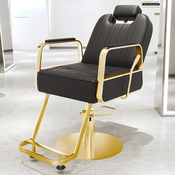 Profesinės Kirpyklos Kėdės, pasukamasis mechanizmas Sukasi Stiliaus Šukuosenų Kėdė Estetinės Sillas Dorada Kirpyklų Baldai MQ50BC