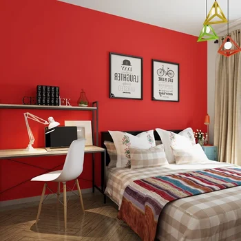 Raudona tapetai gryno pigmento, vyno raudona didelis raudonas gyvenamasis kambarys miegamasis hotel fono sienos drabužių parduotuvė tapetai