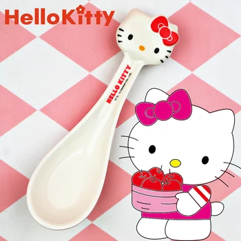 Sanrio Hello Kitty Kt Vaiką, Ryžių Šaukštas Stalo Mielas Animacinių Filmų Šaukštas Mergaitė Princesė Vaikams Valgyti Anti-Rudenį Didmeninė, Greitas Pristatymas