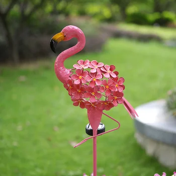 Saulės Sodas Žibintai Lauko Saulės Šviesos Flamingo Kuolo Žibintai Metalo Flamingo Dekoratyvinis Apšvietimas, Apsauganti Pink Flamingo Šviesos