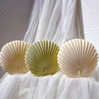 Seashell Vaško Liejimo Formos Korpuso Žvakė Pelėsių Šiuolaikinio Namų Dekoro Estetinės Dekoro Ramstis Lapų Silikono Formos