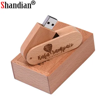 SHANDIAN Mediniai ratai su dėžute, USB 