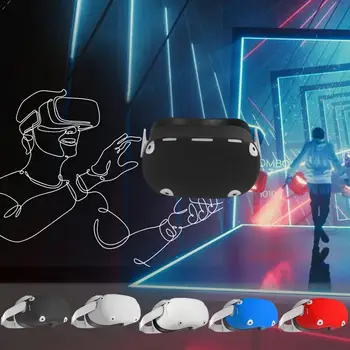 Silikoninis Apsauginis Dangtelis Korpuso Atveju Oculus Quest 2 VR Ausines Galvos Dangtelis, Anti-Įbrėžimų Už Oculus Quest 2 VR Priedai