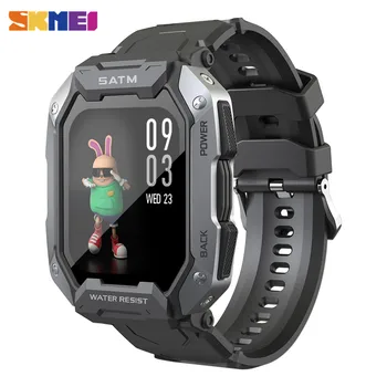 SKMEI 380mAh Plaukimo Smartwatch 1.71 colių IP68 Vandeniui Širdies ritmo Monitorius Pedometer Sporto Smart Watch Vyrai 