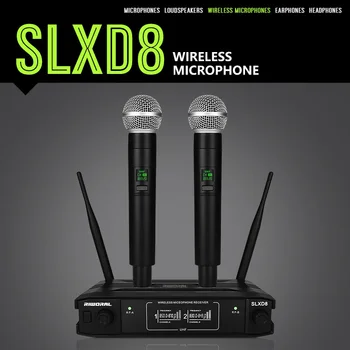 SLXD8 Bevielis Mikrofonas Pažangi triukšmo Mažinimo įrašų Studija Įranga, Rankinės UHF Vokalo Cardioid Microfon