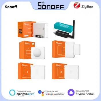 SONOFF ZigBee ZB Dongle-E, USB Plus /Temperatūros ir Drėgmės Jutiklis/ Durų Daviklis/ ZBMINI Paramos Alexa 