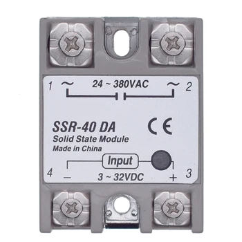 SSR-40 DA Solid State Relay), DC į AC (Solid State Relay Modulis SSR-40DA Temperatūros Reguliatorius 24V-380V 40A 250V