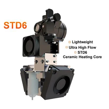 STD6 Keraminės Šildymo Core Maksimalus Nepertraukiamo Srauto iki 95mm3/s Tiesioginė Pavara Ekstruderiu STD6 Hotend 3D Spausdintuvas CHC