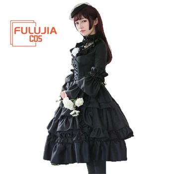 Stebuklas Nikki cospaly Goth Naktį Lolita COS Lolita Dress