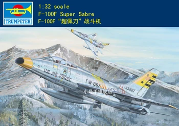 Trimitininkas 02246 1:32: F-100F Super Sabre Plastikiniai modelis rinkinys NAUJAS