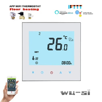 TUYA wifi termostatas vandens šildymo sistemos，Keičiamas Alexa 