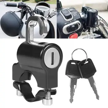 Universalus Daugiafunkcinis Motociklo Šalmas, Užraktas Motociklų Saugos Šalmas Anti-theft Užraktas Metalo Black Šalmas O6d2
