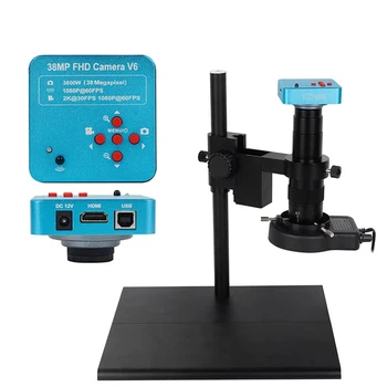 USB 38MP Pramonės Elektroninės Skaitmeninės Mikroskopų Kameros Komplektas 180x Objektyvas CPU Litavimo Laikrodžių Taisymo Įrankis