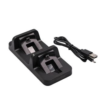 USB Įkroviklio PS4 Belaidžio Dvigubo Charing Stotis Dual USB Įkrovimo Stovas PS4 Valdytojas Kreiptuką Gamepad