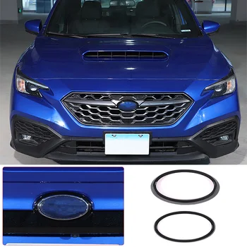 Už 2021-2023 Subaru WRX ABS juoda automobilio priekiniai ir galiniai logotipą, apdailos žiedas lipdukai automobilio eksterjero apsaugos reikmenys 2vnt