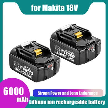 Už Makita 18V 6000mAh Įkrovimo Galia Įrankiai Baterija su LED Li-ion Pakeitimo LXT BL1860B BL1860 BL1850 BL1830