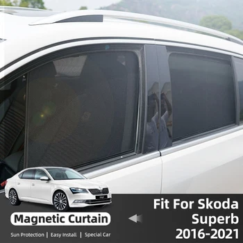 Už Skoda Superb III B8 MK3 3V 2016-2023 Automobilis, Užuolaida Langą, skėtį nuo saulės Apima Magnetinės Saulės Pavėsyje, Saulės Skydelis Auto Priedai