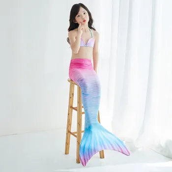Vaikai Undinės Uodegos Mergaičių Plaukimo Suknelės Fantazijos Maudymosi Kostiumėlį Gali Pridėti Monofin Fin Cosplay Paplūdimys, Mermaid Bikini Kostiumas