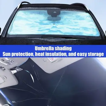Vasarą Atnaujintas Automobilio Priekinės skėtį nuo saulės Stiklas, Sulankstomas Saulės Pavėsyje Skėtis Langą Padengti UV Spindulių Blokuoti Saulės Šilumos Apsaugos C2H4