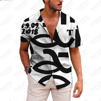 Vasarą Havajuose vyriški Kelionės Marškinėliai 3D Spausdinimo 5xl Paplūdimys Marškinėliai trumpomis Rankovėmis Mygtuką Atsitiktinis Vyrų Plakatas Laišką Marškinėliai Plius Dydis Camisa