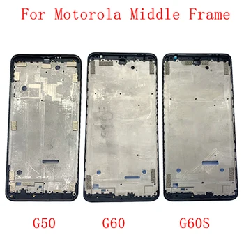 Vidurinis Rėmelis LCD Bezel Plokštė, Skydas, Važiuoklės Būsto Motorola Moto G50 G60 G60S Telefono Metalo Vidurį Rėmo Remontas, Dalys