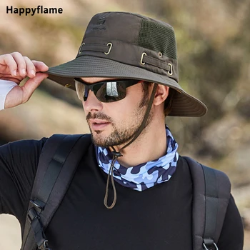 Vyriški Bžūp Kvėpuojantis Akių vientisa Spalva Kibiro Kepurę Boonie Hat Žvejybos Bžūp Camping & Pėsčiųjų Anti-UV Saulės Skrybėlę Platus Kraštų Žvejys Skrybėlę