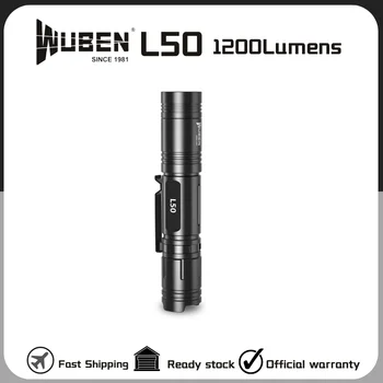 WUBEN L50 1200Lumens USB Rachargeable LED Žibintuvėlis Su 18650 Baterija Vandeniui Spootlight Kempingas Žibintų