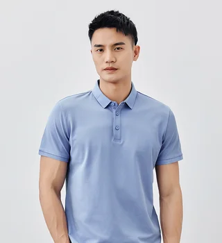 X1540 Vyrų atsitiktinis trumpas rankovėmis polo marškinėliai, vyriški vasaros naują vientisos spalvos pusė rankovėmis Atvartas T-shirt.