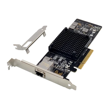 X550 PCI-E X8 10 Gigabit Vieno Prievado RJ45X1 10GbE PCI 5.0 GT/S Serverių Tinklo Kortelė su Šilumos Kriaukle+Trumpas Pertvara