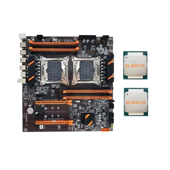 X99 Dual CPU Plokštė Paramos DDR4 ECC Atminties Didžiausia Parama 256G LGA2011 Plokštė su 2XE5 2650 V3 CPU