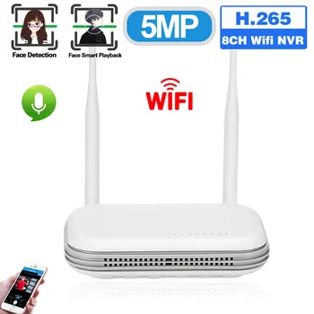 XMEYE 5MP 4CH Wifi NVR Sistema H. 265 8CH 3MP Wireless CCTV Tinklo Vaizdo įrašymo už 4K Laidinio IP Apsaugos Stebėjimo Kameros