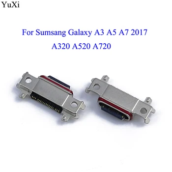 YuXi Naujas originalus Už Sumsang Galaxy A3 A5 A7 2017 A320 A520 A720 micro USB jungtis Tipas-C Dokas Įkrovimo lizdas lizdas lizdas