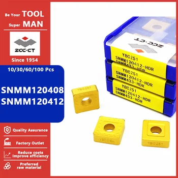ZCCCT Originalus SNMM120408 SNMM120412 SNMM 120408 120412 Tekinimo Karbido Įdėklai Pjovimo Įrankis Įrankiai CNC Tekinimo staklių Pjovimo Įrankis