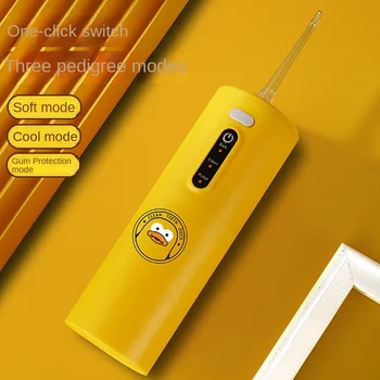 Žodžiu, Irrigator USB Įkrovimo Vandens Flosser Nešiojami Dantų Vandens Srove Waterpick Geltona Antis Vandeniui Dantų Cleaner
